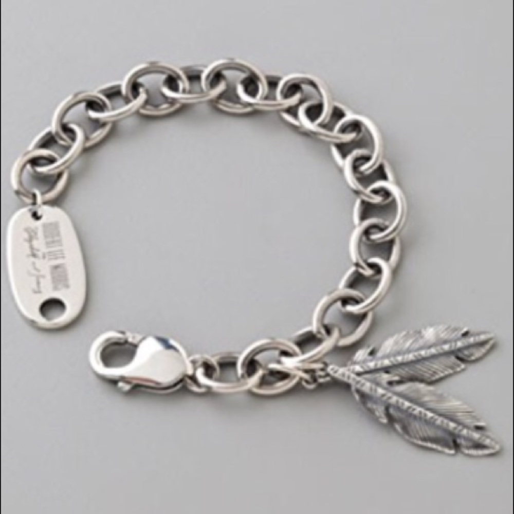 Elizabeth & James Feather Charm Bracelet - Picture 2 of 8